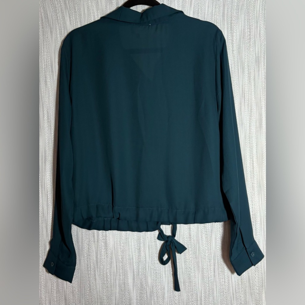 Everly Deep Teal Button-Down Shirt - image 3